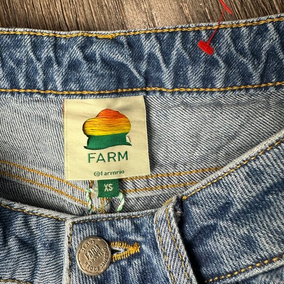 Farm Rio Women’s Embroidered Denim Shorts – Size Small - Picture 5 of 10